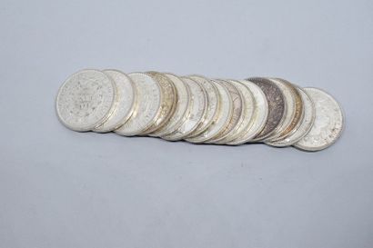 null Lot de pièces en argent 10 FRANCS HERCULE

Poids : 425 g