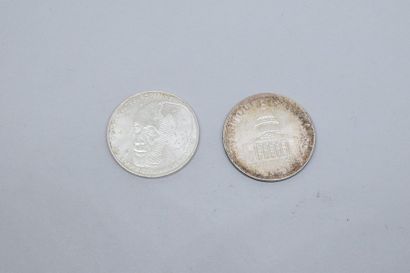null Lot de deux pièces de 100 Francs en argent 

Poids : 30 g