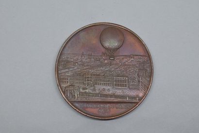 null Médaille XIXème en cuivre d'ap. C. Trotin

Avers : PANORAMA DE PARIS 1878. Vue...