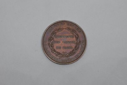 null Médaille XIXème en cuivre d'ap. F. Gayrard

Avers : allégorie de la Seine. Inscriptions...