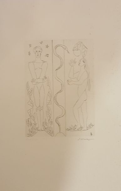 null SURVAGE Léopold (1879-1968)

Adam et Eve 

Gravure, signé en bas à droite et...