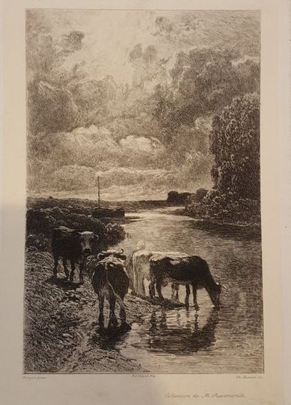 null TROYON Constant, d'après

Les vaches à la rivière 

gravure F. Lienard Imprimeur....