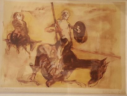 null WEISBUCH Claude (1927-2014) 

Don Quichotte 

Lithographie signée en bas à droite...