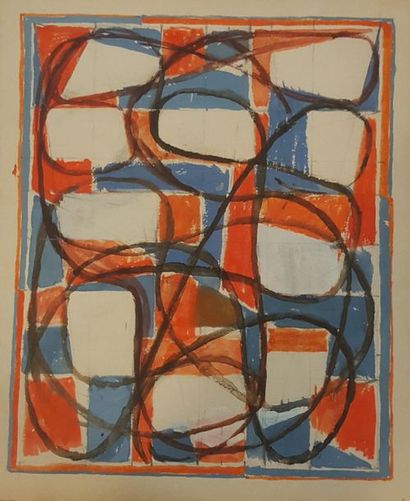 null BOND Peter (1952)

Composition bleue et rouge 

technique mixte sur papier non...