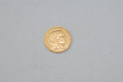 Pièce en or de 20 francs au Coq, 1914.

Avers...