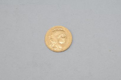 Pièce en or de 20 francs au Coq, 1914.

Avers...