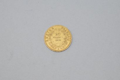 null Pièce en or de 20 Francs Napoléon III Empire français - tête nue. 

(1855 A...