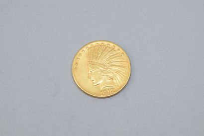 null 1 pièce en or de 10 dollars "Indian Head - Eagle" . (1912)

TTB à SUP.

Poids...