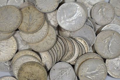 null Ensemble de pièces en argent comprenant 

0.5F de 1898 à 1920 / 1F 1898 à 1920...