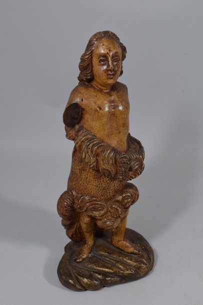 null Saint Jean-Baptiste en bois sculpté en ronde-bosse.

Colonies hispaniques, XVIIe...