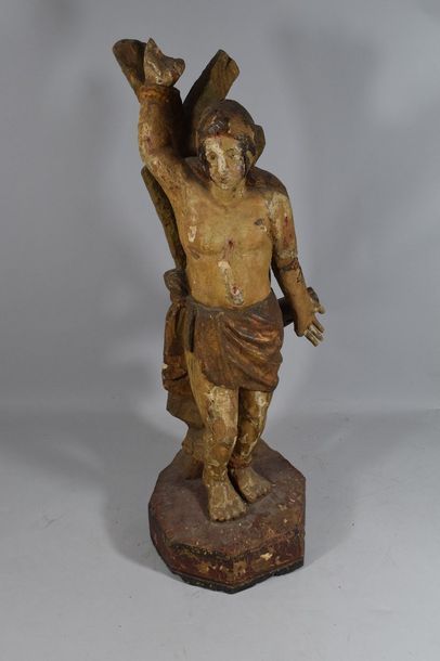 null Saint Sébastien en bois sculpté en ronde-bosse, polychromé et

doré.

Colonies...