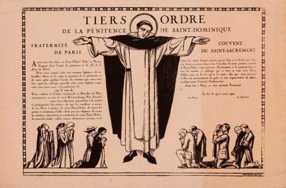  DENIS Maurice, 1870-1943 Tiers ordre de la Pénitence de Saint Dominique dessin à...