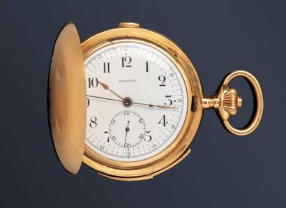 null 

INVICTA

Montre de gousset savonette en or jaune 18K (750) avec chronographe...