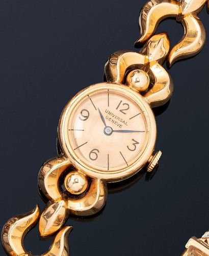 null 

UNIVERSAL

No. 3251B.

Montre bracelet de dame en or. Boîtier fond fermeture...