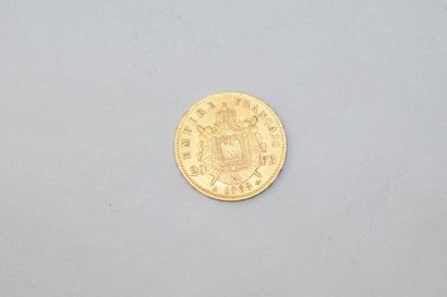 null Pièce en or de 20 francs Napoléon III tête lauré.

1868 A (TTB à SUP)

Poids...