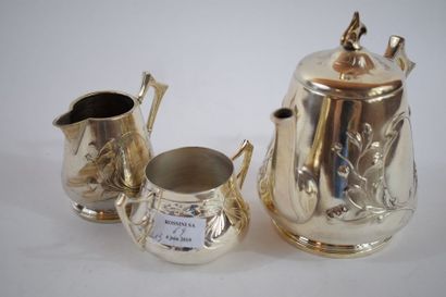 null WMF

Service à thé en métal argenté composé d'une théière, un sucrier (sans...