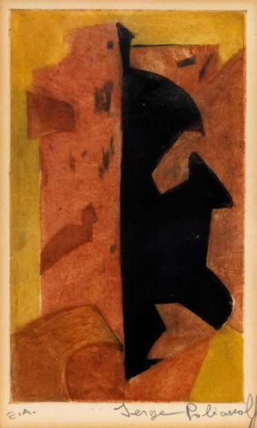 Serge Poliakoff (1900-1969) Serge Poliakoff (1900-1969) 'Composition orange, rouge... Gazette Drouot