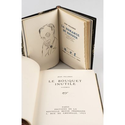  PELLERIN (Jean).
La Romance du retour.
Paris, NRF, 1921. In-4, demi-maroquin noir... Gazette Drouot