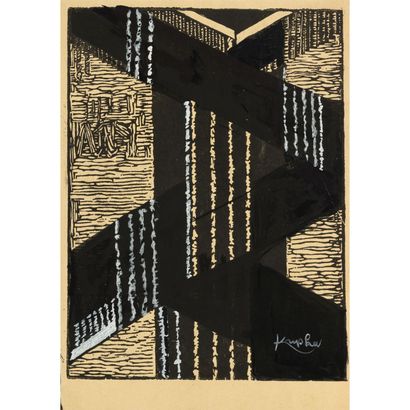  FRANTISEK KUPKA (1871-1957)
Composition
Gravure sur bois avec rehauts de gouache
Signée
20,2... Gazette Drouot