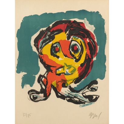  Karel APPEL (1921-2006)
Ubu junior
Lithographie en couleurs
Signée et numérotée... Gazette Drouot