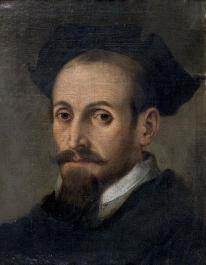 ÉCOLE ITALIENNE VERS 1580, ENTOURAGE DE SOFONISBA ANGUISSOLA PORTRAIT D'HOMME AU... Gazette Drouot