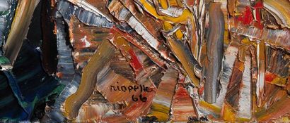 RIOPELLE, Jean-Paul (1923-2002) RIOPELLE, Jean-Paul (1923-2002) "Futaie" Huile sur...