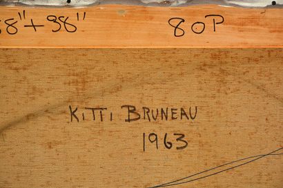 BRUNEAU, Kittie (1929-) BRUNEAU, Kittie (1929-) Sans titre Huile sur toile Signée...