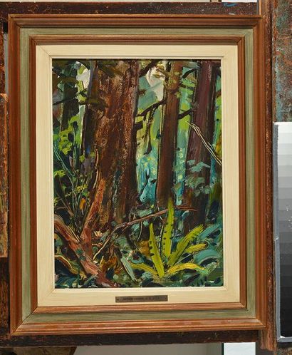 Lismer, Arthur (1885-1969) LISMER, Arthur (1885-1969) "Forest BC" Huile sur panneau...