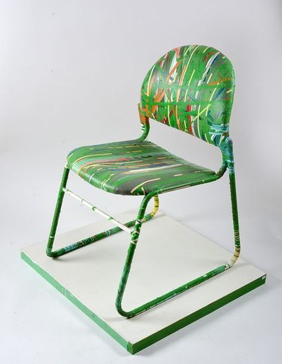 RAYMOND, Ianick (1983-) RAYMOND, Ianick (1983-) "Squinky chaise d'atelier" Ruban...