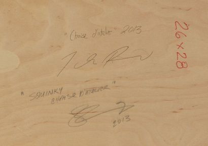 RAYMOND, Ianick (1983-) RAYMOND, Ianick (1983-) "Squinky chaise d'atelier" Ruban...