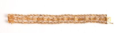 OR 14K OR 14K Bracelet tressé en or 14k. Poids: 19g