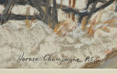 null CHAMPAGNE, Horace (1937-)
"Boulevard des cultivateurs"
Pastel
Signed lower left:...