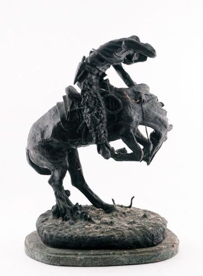 null After REMINGTON, Frederic (1861 - 1909)
"Rattlesnake"
Bronze on marble base
With...