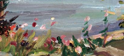 null BURTON, Ralph Wallace (1905-1983)
Paysage (verso: paysage)
Huile sur panneau
Signée...