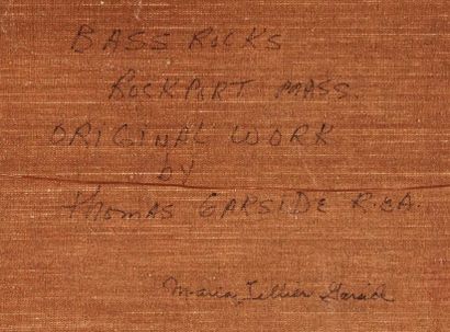 null GARSIDE, Thomas (1906-1980)
« Bass Rocks, Rockport Mass. »
Huile sur toile
Titrée...