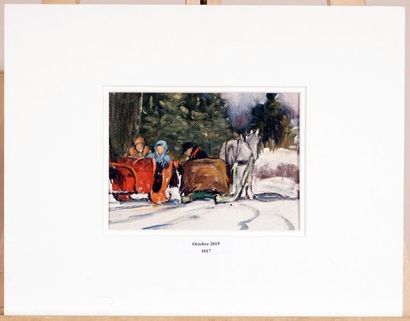 null COBURN, Frederic Simpson (1871-1960)
Winter sleigh
Acrylic on canvas
13x15cm...