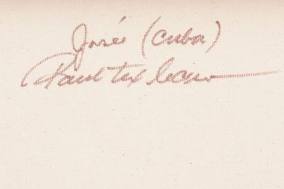 null LECOR, Paul (1933 - 2017) L1861
« Josée, Cuba »
Acrylique sur toile
Signée en...