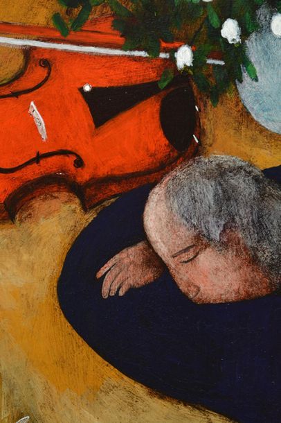 null JONES, Henry Wanton (1925 - )
« Violist », 1980
Huile sur Isorel
Signée et datée...