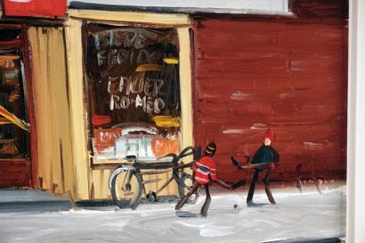 null TOMALTY, Terry (1935-)
Ro-Méo grocery store
Oil on isorel
Signed and dated lower...