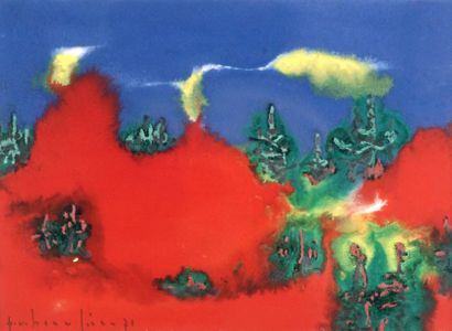 null BEAULIEU, Paul Vanier (1910-1996)
Forest fire
Watercolour
Signed and dated lower...