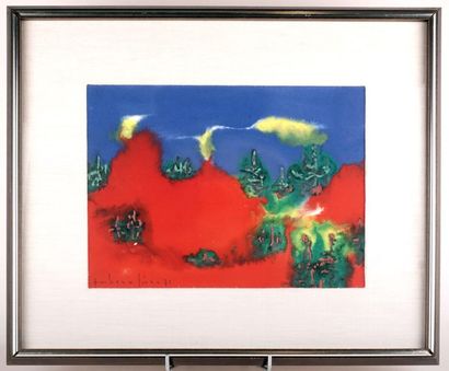 null BEAULIEU, Paul Vanier (1910-1996)
Forest fire
Watercolour
Signed and dated lower...