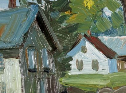 null TATOSSIAN, Armand (1951-2012)
" Lachute "
Oil on canvas
Signed lower left: A....