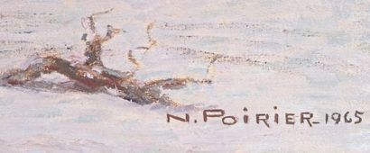 null POIRIER, Narcisse (1883-1983)
"Les sucres dans le Nord"
Huile sur toile
Signée...