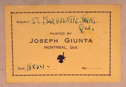 null GIUNTA, Joseph (1911-2011)
"Ste-Marguerite Farms, Qc."
Huile sur panneau
Signée...