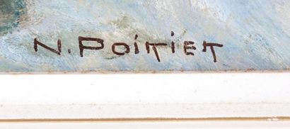 null POIRIER, Narcisse (1883-1983) L-1862
Paysage hivernal
Huile sur toile
Signée...