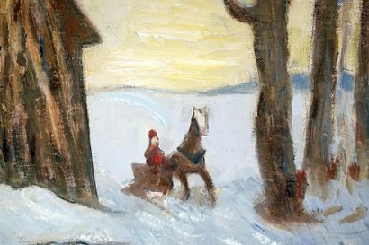 null POIRIER, Narcisse (1883-1983) L-1862
Paysage hivernal
Huile sur toile
Signée...