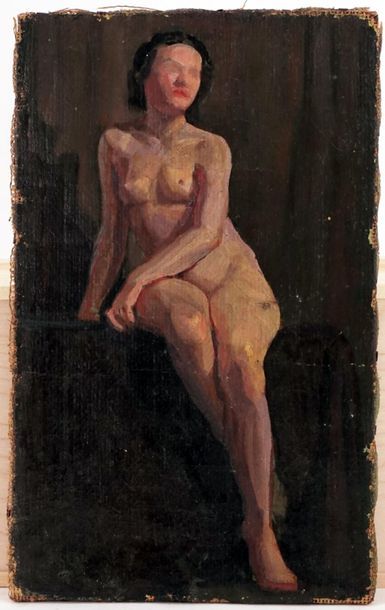 null AUBIN, Ernest (1894-1963)
Femme nue
Huile sur toile
Contresignée au dos sur...