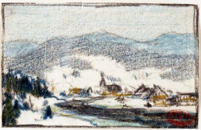 null GAGNON, Clarence (1881 - 1942)
« Paysage, co. Charlevoix »
Pastel
Signé sur...