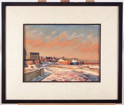 null VAN MIERLO, Anne (1943-)
"The old port"
Oil on canvas
Signed lower right: Van...