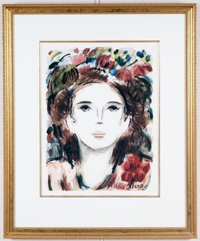 null LABERGE, Marie (1929 – 2018)
Portrait d’une jeune femme
Aquarelle sur papier
Signée...